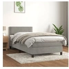 Image de Boxspring met matras fluweel lichtgrijs 100x200 cm3141227