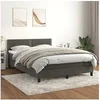 Image de Boxspring met matras fluweel donkergrijs 140x190 cm3141240