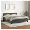 Image de Boxspring met matras fluweel donkergrijs 180x200 cm3141258