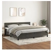 Image de Boxspring met matras fluweel donkergrijs 200x200 cm3141264