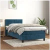 Image de Boxspring met matras fluweel donkerblauw 80x200 cm3141273