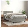 Image de Boxspring met matras fluweel lichtgrijs 100x200 cm3141287