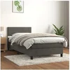 Image de Boxspring met matras fluweel donkergrijs 80x200 cm3141330