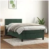 Image de Boxspring met matras fluweel donkergroen 80x200 cm3141332