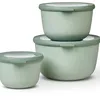 Image de Mepal - Ensemble de 3 Bols Multifonctions Cirqula Rond - Boîtes Conservation Alimentaire avec Couvercle - Convient pour le Réfrigérateur, Micro-ondes & Congélateur - 500, 1000, 2000 ml - Nordic sage en occasion ou reconditionné