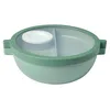 Image de Mepal, Boîte à bento Basique Vita, Boîte à repas avec compartiments, Plateau à vinaigrette et plateau, Bento lunch box, Boîte à salade, 1500 ml, Nordic sage en occasion ou reconditionné