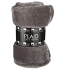 Image de Plaid In The Mood Collection Famke Anthracite Polyester H1xl130xL180cm