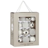 Image de Ensemble de boules de Noël Glass baubles Blanc Verre H7xl7xL7cm