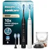 Image de Philips Sonicare DiamondClean 9000   Brosses à dents électriques connectées pour une meilleure hygiène des dents et des gencives, Noir Rose or, Lot de 2, modèle HX9914/61 en occasion ou reconditionné