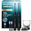 Image de Philips Sonicare DiamondClean 9000 - Brosse à dents électrique avec application, capteur de pression, verre de recharge, blanc, lot de deux, modèle HX9914/63 en occasion ou reconditionné