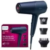 Image de Philips 5000 Series - sèche-cheveux, technologie ThermoShield, ionique, 2 300 W, bleu métallique, avec concentrateur de 9 mm et 11 mm, diffuseur de volume, BHD510/20 en occasion ou reconditionné
