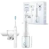 Image de Philips Sonicare Jet dentaire sans fil Power Flosser 3000 et brosse à dents électrique DiamondClean 9000 - Nettoie les dents et les gencives et élimine la plaque dentaire, blanc (modèle HX3886/41) en occasion ou reconditionné
