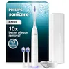 Image de Philips Sonicare 6100 - Brosse à dents électrique sonique avec 2 modes de brossage, 3 niveaux d'intensité, Alerte de pression, EasyStart, Coffret de voyage, Blanc, HX7400/02 [Nouvelle technologie] en occasion ou reconditionné