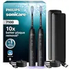 Image de Philips Sonicare 7100 - Brosse à dents électrique sonique avec application, 4 modes de brossage et 3 niveaux d'intensité, Alerte de pression, EasyStart, SmarTimer et BrushPacer, Pack de 2, HX7429/03 en occasion ou reconditionné