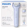 Image de Philips Épilateur série 8000   épilateur électrique sans fil, utilisation sur peau sèche ou humide, épilation des jambes et du corps, avec ProGuide, 5 accessoires, autonomie 60 min, modèle BRE709/00 en occasion ou reconditionné