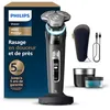 Image de Philips Rasoir i9000 Prestige, Rasoir électrique sec et humide, Avec technologie Skin IQ, Système Triple Lift & Cut, Lames Dual SteelPrecision rotatives à 360°, Pod à nettoyage rapide, XP9207/30 en occasion ou reconditionné