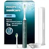 Image de Philips Sonicare série 4100   Brosse à dents électrique sonique, capteur de pression, 4 réglages, EasyStart, SmarTimer, 21 jours d’autonomie, étui de voyage, coloris vert forêt, HX4042/46, [Nouveau] en occasion ou reconditionné