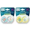 Image de Lot de 4 sucettes Pacifier ultra air - PHILIPS - SCF087/27 - Jour et nuit - Sans BPA - 18 mois et + - Vert / Orange