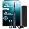 Image de Brosse à dents électrique Philips Sonicare série 6100   Nouvelle génération, capteur de pression, 6 réglages, SmarTimer, BrushPacer, autonomie 21 j, étui de voyage, bleu marine, modèle HX7403/07 en occasion ou reconditionné