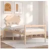 Image de Lit pour personne âgée et tête de lit simple bois massif, lit pour personnes âgées, cadre de lit, lit simple, lit haut, lit, meubles de chambre