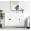 Image de Armoires murales 2 pcs blanc 69,5x34x90 cm, armoire, vitrine murale, armoire flottante, armoire de rangement, armoire de rangement avec portes