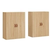 Image de Armoires murales 2 pcs chêne sonoma 69,5x34x90 cm
