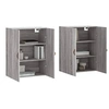 Image de Armoires murales 2 pcs sonoma gris 69,5x34x90 cm