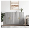 Image de Armoires murales 2 pcs sonoma gris 69,5x34x90 cm, armoire, vitrine murale, armoire flottante, armoire de rangement