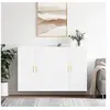 Image de Armoires murales 2 pcs blanc 69,5x34x90 cm