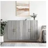 Image de Armoires murales 2 pcs sonoma gris 69,5x34x90 cm, armoire, vitrine murale, armoire flottante, armoire de rangement 3195617