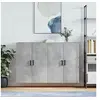 Image de Armoires murales 2 pcs gris béton 69,5x34x90 cm, armoire, vitrine murale, armoire flottante, armoire de rangement
