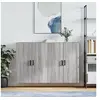 Image de Armoires murales 2 pcs sonoma gris 69,5x34x90 cm, armoire, vitrine murale, armoire flottante, armoire de rangement