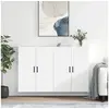 Image de Armoires murales 2 pcs blanc 69,5x34x90 cm, armoire, vitrine murale, armoire flottante, armoire de rangement, armoire de rangement avec portes