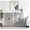 Image de Armoires murales 2 pcs sonoma gris 69,5x34x90 cm, armoire, vitrine murale, armoire flottante, armoire de rangement