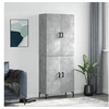 Image de Buffet haut Gris béton 69,5x34x180 cm Bois d'ingénierie, buffet, armoire latérale, armoire de rangement, armoire, buffets, armoire haute