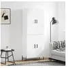Image de Buffet haut Blanc 69,5x34x180 cm Bois d'ingénierie, buffet, armoire latérale, armoire de rangement, armoire, buffets, armoire haute