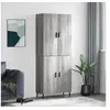 Image de Buffet haut Sonoma gris 69,5x34x180 cm Bois d'ingénierie, buffet, armoire latérale, armoire de rangement, armoire, buffets, armoire haute 3195697