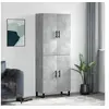 Image de Buffet haut Gris béton 69,5x34x180 cm Bois d'ingénierie 3195703