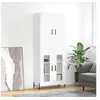 Image de Buffet haut Blanc 69,5x34x180 cm Bois d'ingénierie, buffet, armoire latérale, armoire de rangement, armoire, buffets, armoire haute