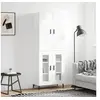 Image de Buffet haut Blanc 69,5x34x180 cm Bois d'ingénierie3195747