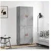 Image de Buffet haut Gris béton 69,5x34x180 cm Bois d ingénierie