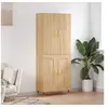 Image de Buffet haut Chêne sonoma 69,5x34x180 cm Bois d'ingénierie