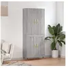 Image de Buffet haut Sonoma gris 69,5x34x180 cm Bois d'ingénierie