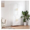 Image de Buffet haut Blanc 69,5x34x180 cm Bois d'ingénierie