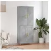 Image de Hoge kast 69,5x34x180 cm bewerkt hout betongrijs3195783