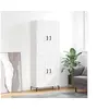 Image de Buffet haut Blanc 69,5x34x180 cm Bois d'ingénierie, buffet, armoire latérale, armoire de rangement, armoire, buffets, armoire haute