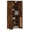 Image de Buffet haut Chêne fumé 69,5x34x180 cm Bois d'ingénierie