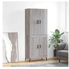 Image de Buffet haut Sonoma gris 69,5x34x180 cm Bois d'ingénierie, buffet, armoire latérale, armoire de rangement, armoire, buffets, armoire haute