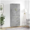 Image de Hoge kast 69,5x34x180 cm bewerkt hout betongrijs3195839