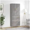 Image de Hoge kast 69,5x34x180 cm bewerkt hout grijs sonoma eikenkleurig3195841